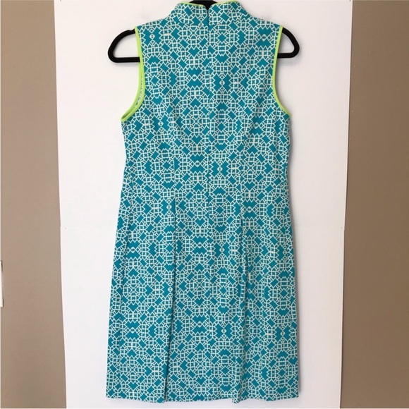 ELIZA J Sleeveless Blue Patterned Dress - Picture 6 of 10